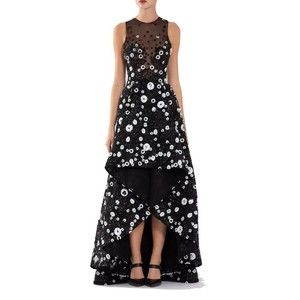Saiid Kobeisy Tulle, High-Low Dress With Dotted Beading - NWT